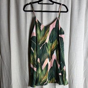 Show Me Your MuMu Green Leaf Print Mini Dress